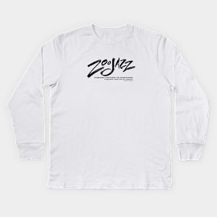 ZooJazz Logo in Black Kids Long Sleeve T-Shirt